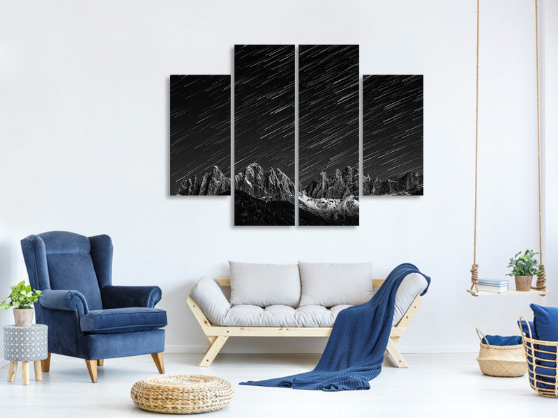 4-piece-canvas-print-starfall-in-the-dolomites