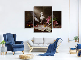 4-piece-canvas-print-still-life-with-lily-and-bust