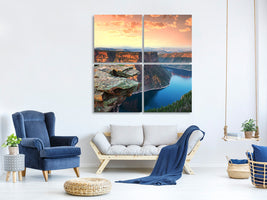4-piece-canvas-print-sunset-rocky-mountains