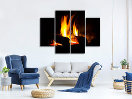 4-piece-canvas-print-the-fireplace