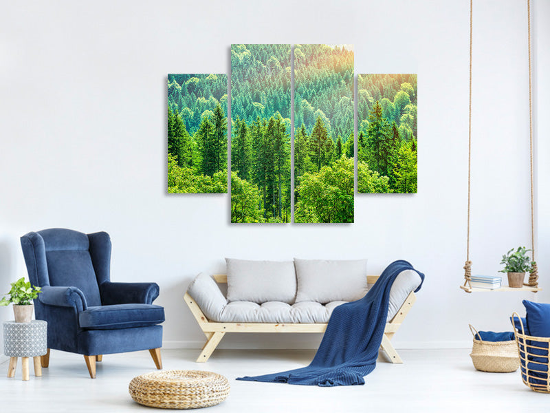 4-piece-canvas-print-the-forest-hill