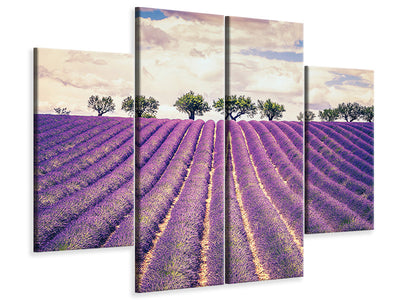 4-piece-canvas-print-the-lavender-field-ii