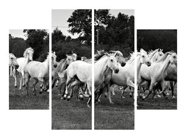 4-piece-canvas-print-the-mustang-herd