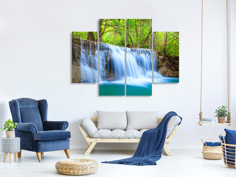 4-piece-canvas-print-waterfall-si-nakharin