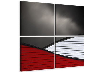 4-piece-canvas-print-wavy-red-white-roof