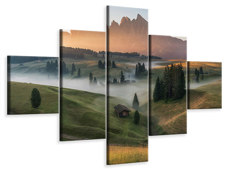 5-piece-canvas-print-alpe-di-siusi