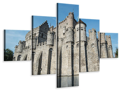 5-piece-canvas-print-castle-gravensteen