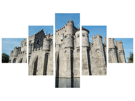 5-piece-canvas-print-castle-gravensteen