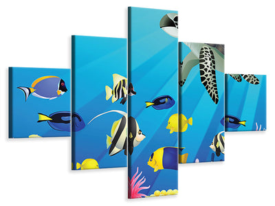 5-piece-canvas-print-childrens-underwater-world