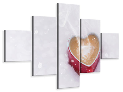 5-piece-canvas-print-coffee-and-love