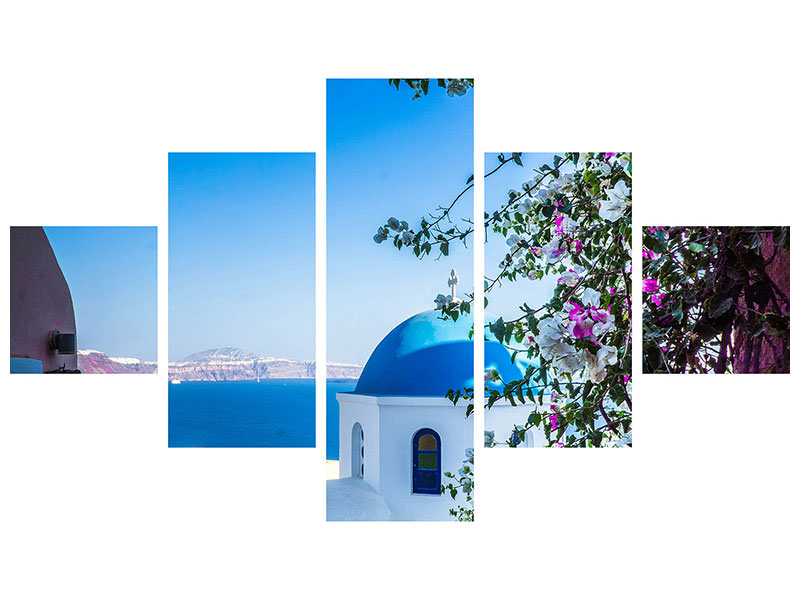 5-piece-canvas-print-exclusive-santorini