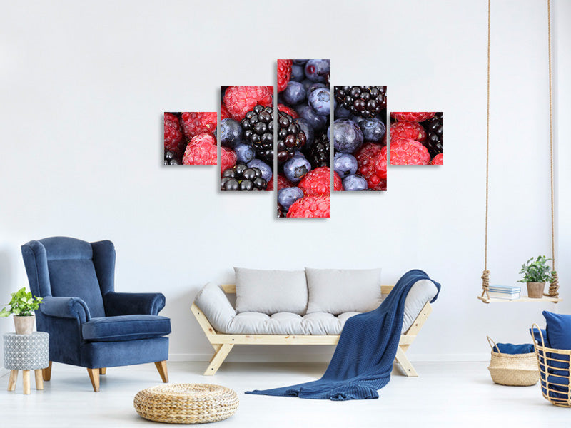 5-piece-canvas-print-fruity-berries