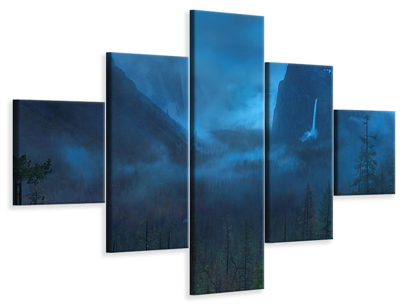 5-piece-canvas-print-gloomy-mountain