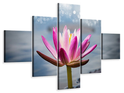 5-piece-canvas-print-lotus-in-the-morning-dew