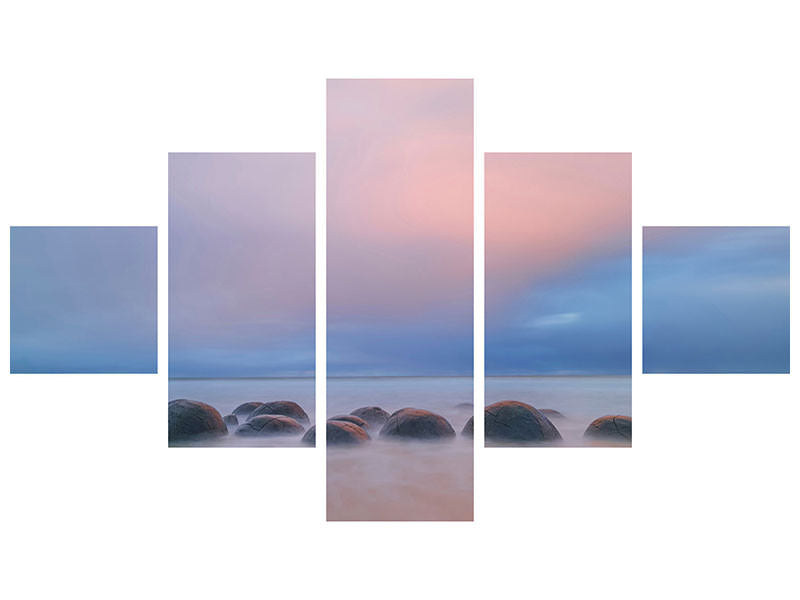 5-piece-canvas-print-moeraki-boulders