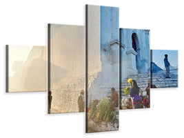 5-piece-canvas-print-morning-in-city-chichicastenango-ii