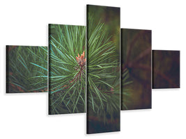 5-piece-canvas-print-pine-tree-close-up