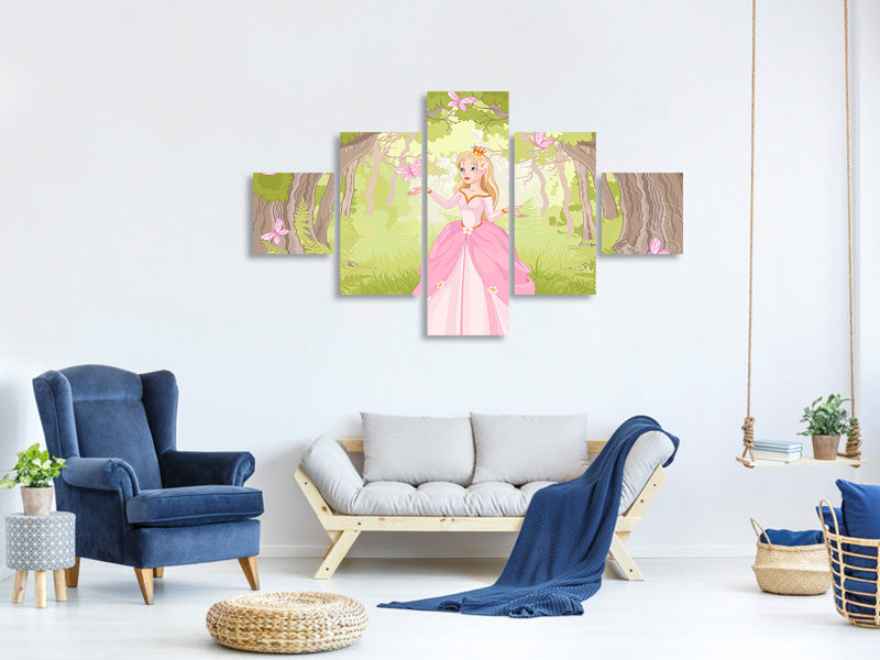 5-piece-canvas-print-princess-in-the-wood