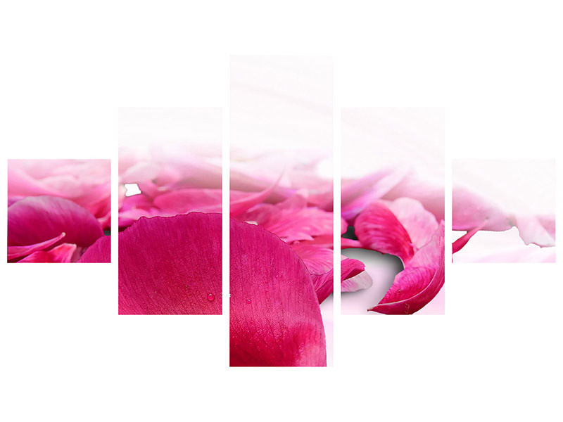 5-piece-canvas-print-rose-petals-in-pink-iii