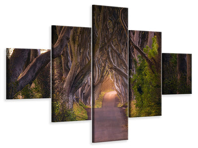 5-piece-canvas-print-the-glowing-hedges