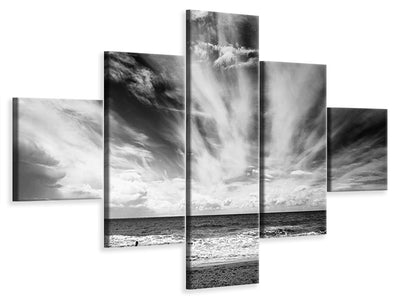 5-piece-canvas-print-the-loneliness-of-a-surfer