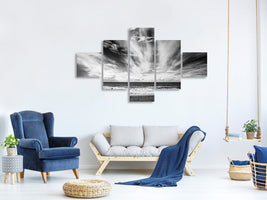 5-piece-canvas-print-the-loneliness-of-a-surfer