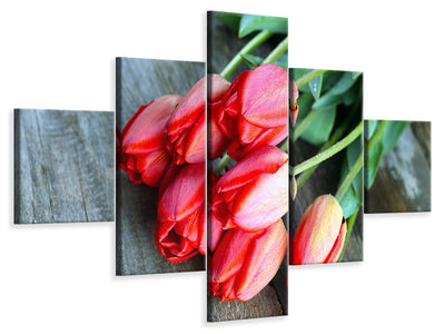 5-piece-canvas-print-the-red-tulip-bouquet
