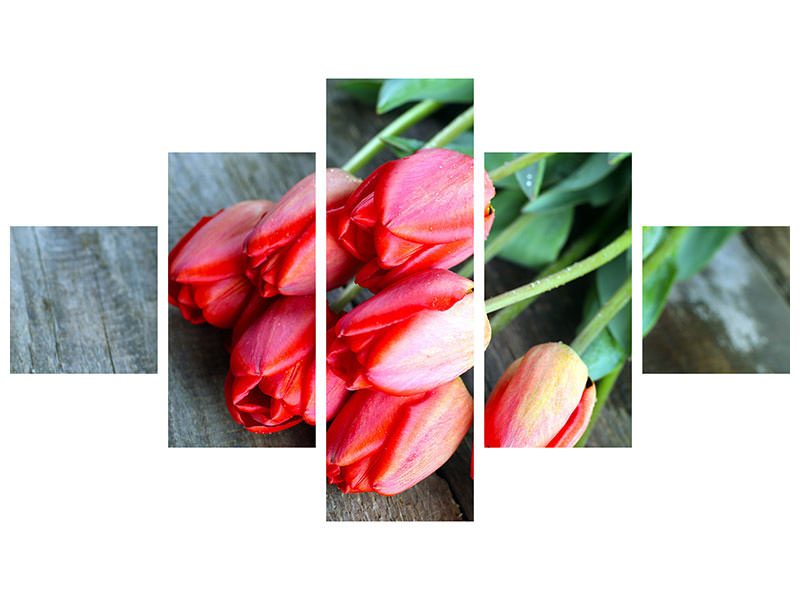 5-piece-canvas-print-the-red-tulip-bouquet