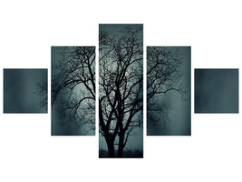 5-piece-canvas-print-the-tree-in-darkness