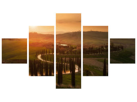 5-piece-canvas-print-tuscany-evening