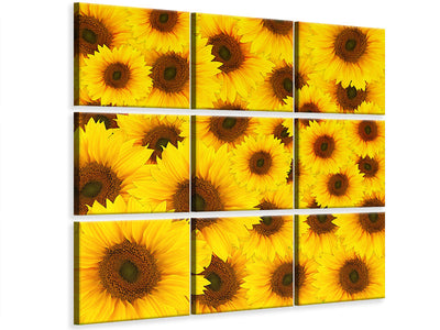 9-piece-canvas-print-a-bouquet-sunflower