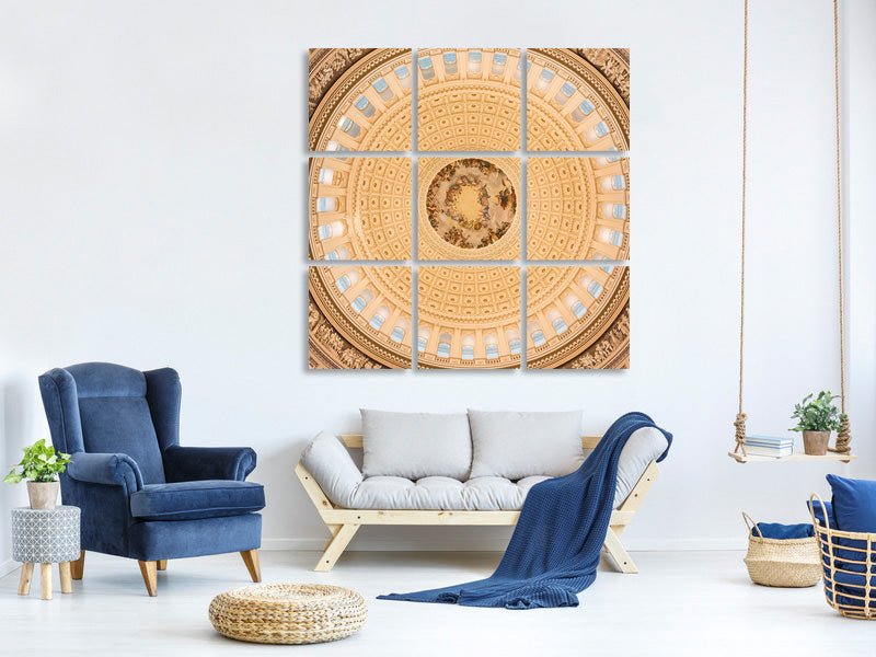 9-piece-canvas-print-art-on-the-ceiling