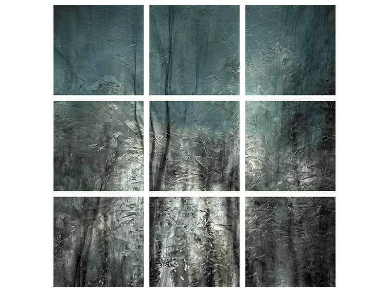 9-piece-canvas-print-frozen-frost-wood