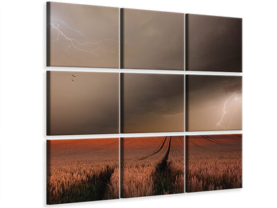 9-piece-canvas-print-in-the-vastness-of-strohgaeu