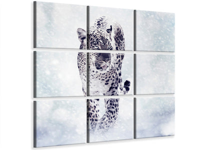 9-piece-canvas-print-photo-wallaper-the-leopard
