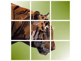 9-piece-canvas-print-pop-art-tiger