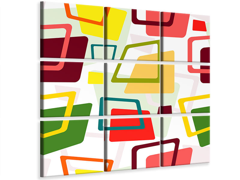 9-piece-canvas-print-rectangles-in-retro-style