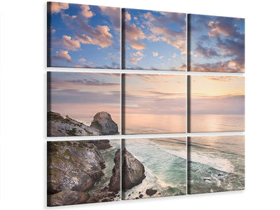9-piece-canvas-print-romantic-sunset-by-the-sea