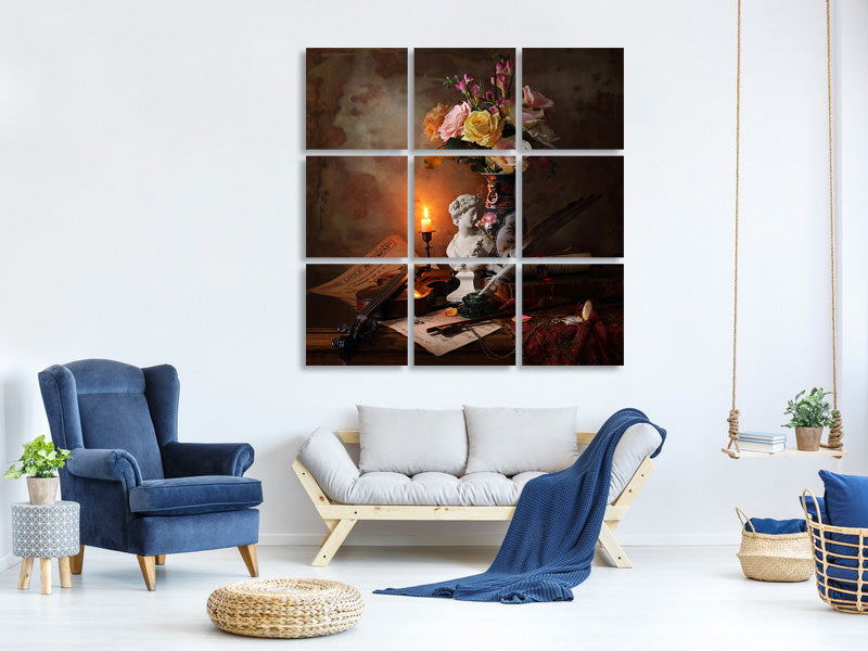 9-piece-canvas-print-still-life-with-bust-and-flowers