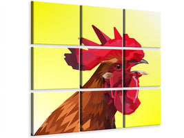 9-piece-canvas-print-the-rooster