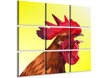 9-piece-canvas-print-the-rooster