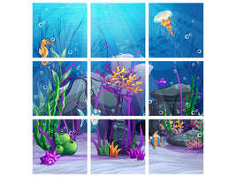 9-piece-canvas-print-underwater-treasure-hunt