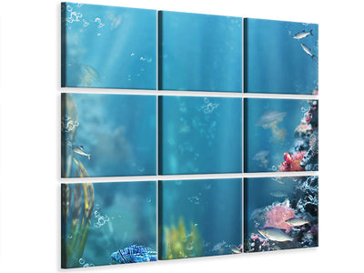 9-piece-canvas-print-underwater