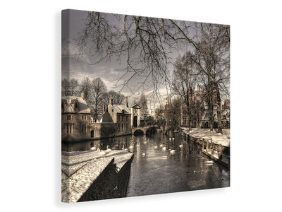 canvas-print-bruges-in-christmas-dress