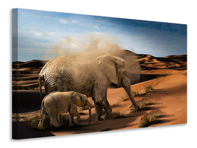 canvas-print-elephants-in-the-desert