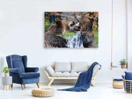 canvas-print-grizzly-fight