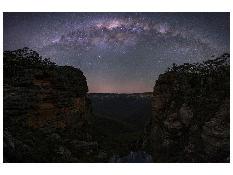 canvas-print-night-sky-over-blue-mountains