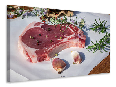 canvas-print-raw-veal-cutlet