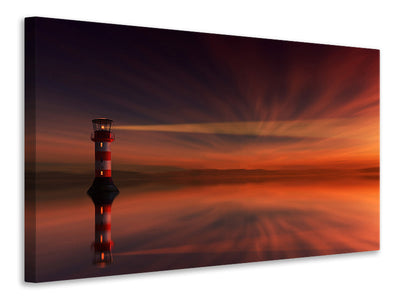 canvas-print-red-sky-at-the-lighthouse