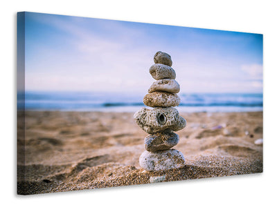 canvas-print-stone-pile-on-the-beach